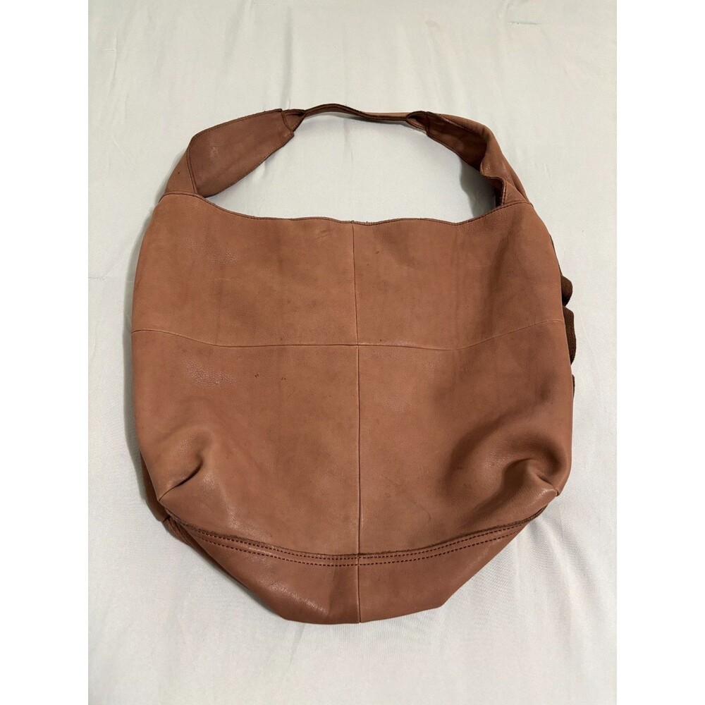 Anthropologie Miss Albright Large Brown Leather Shoulder Bag Boho